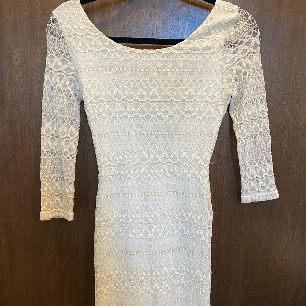 Topshop white lace dress